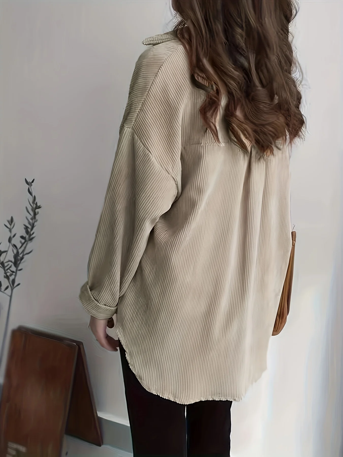 Pocket Polo Collar Button Shirt, Casual Long Sleeve Shirt For Spring & Fall, Women's Clothing - Deanwangkt