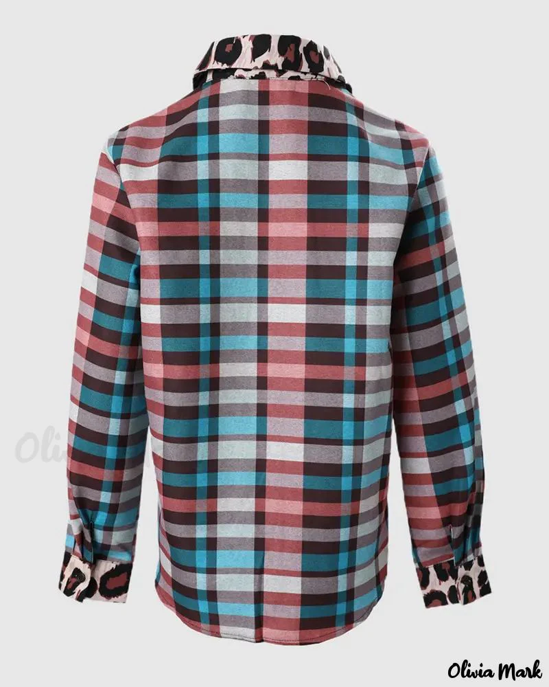 Deanwangkt - Checked Leopard Print Long Sleeve Shirt - Deanwangkt