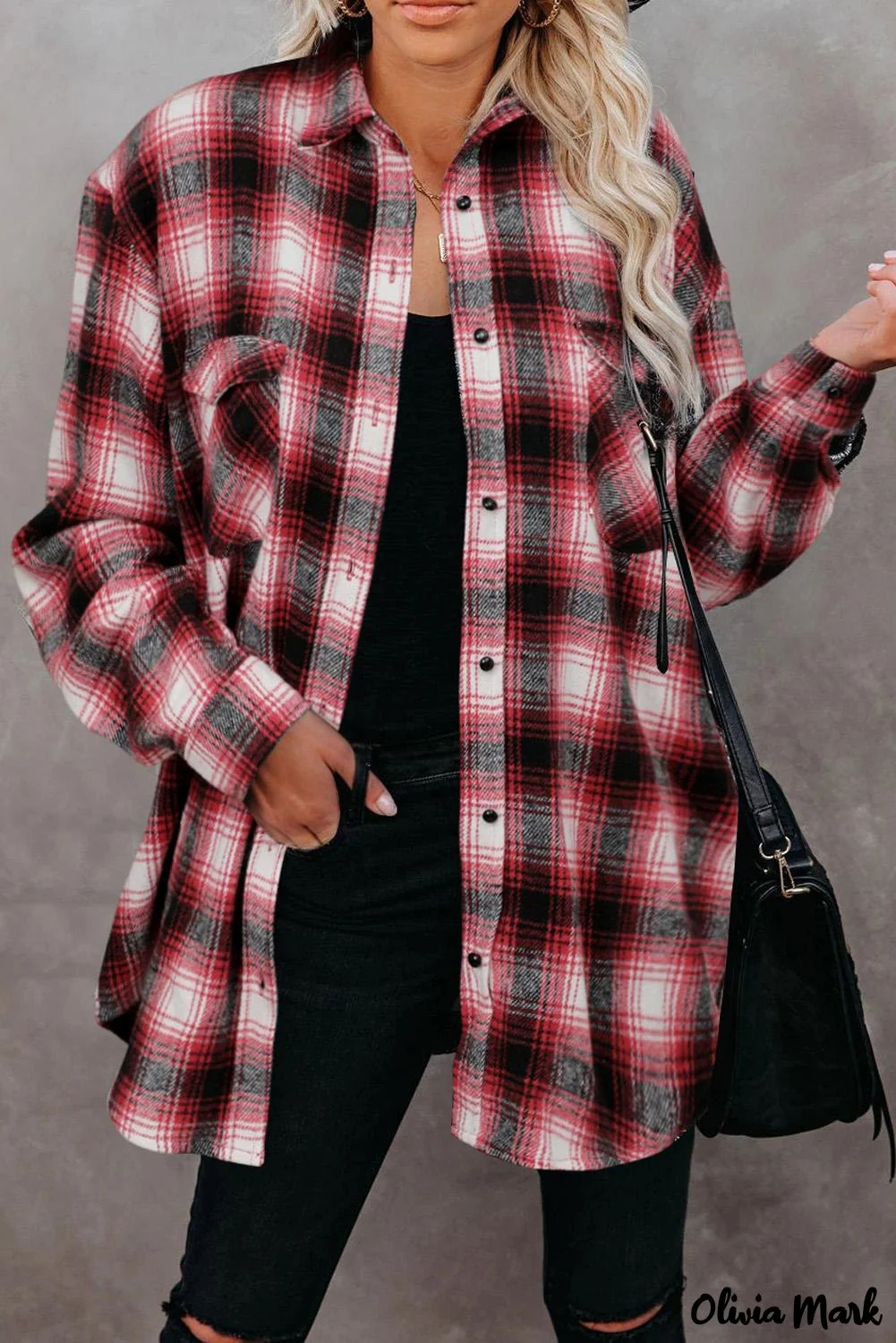 Deanwangkt - Black checked jacket with pockets and buttons - Deanwangkt