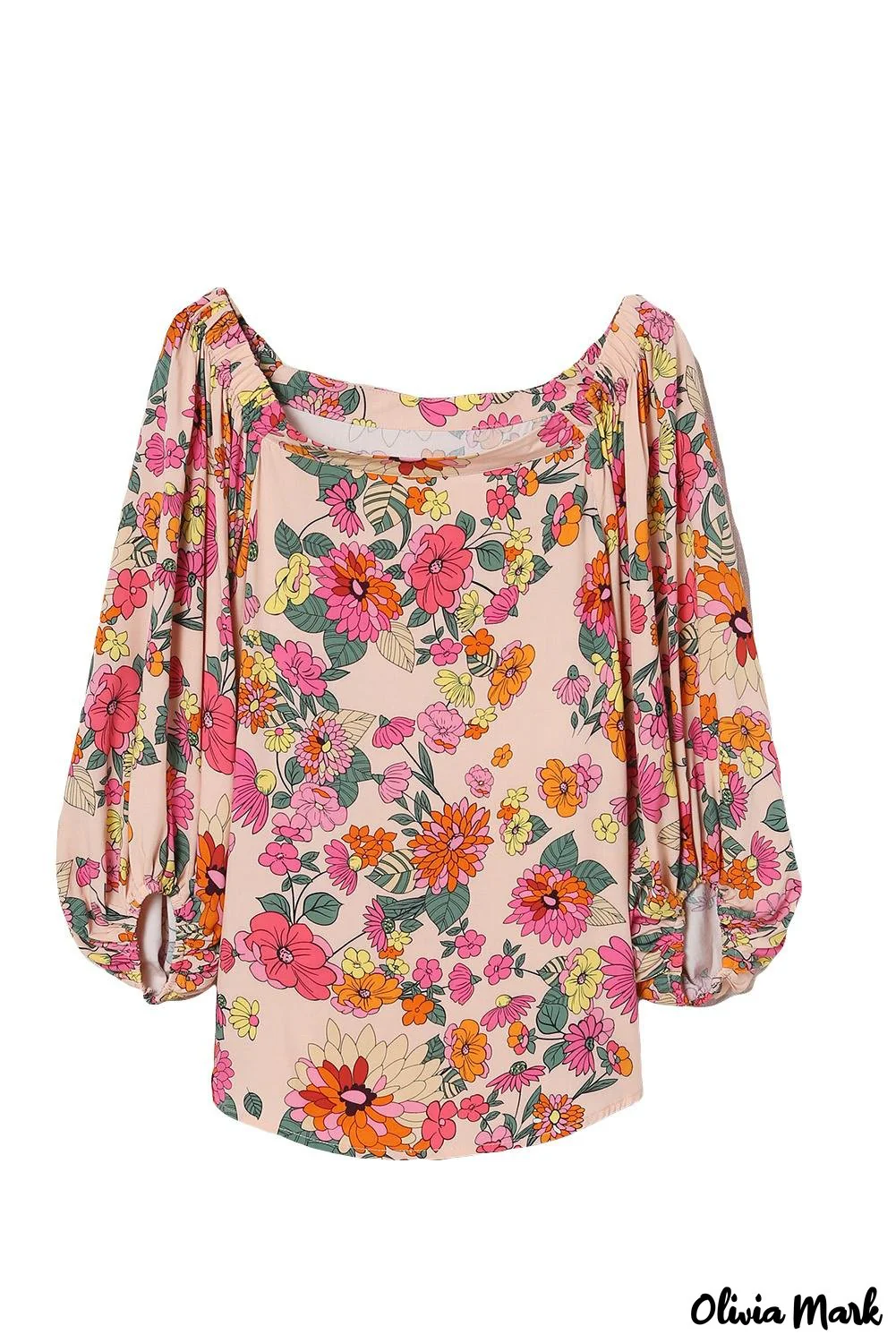 Deanwangkt - White off-the-shoulder top with watercolor flowers - Deanwangkt