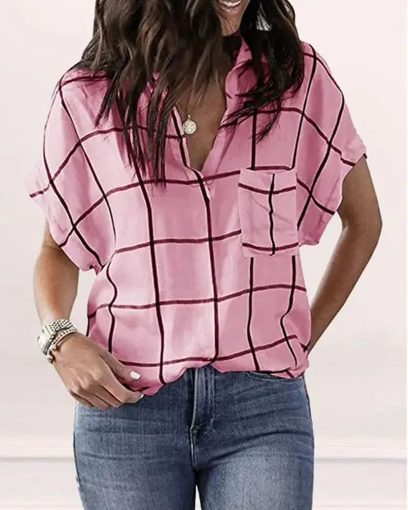 Deanwangkt - Relaxed Plaid Pocket Top - Deanwangkt