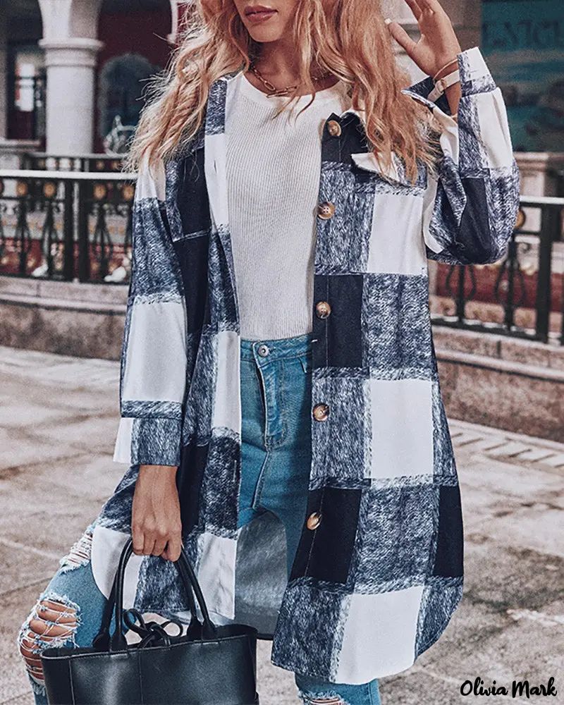 Deanwangkt - Drop-shoulder button-down shirt with checkered flap - Deanwangkt