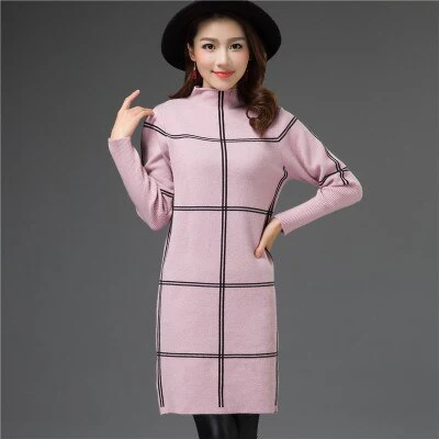 Christmas Gift Deanwangkt New Autumn Women Sweaters Pullovers Winter Warm Long Sleeve Casual Knitted Sweater Dresses Vestidos R1060 - Deanwangkt