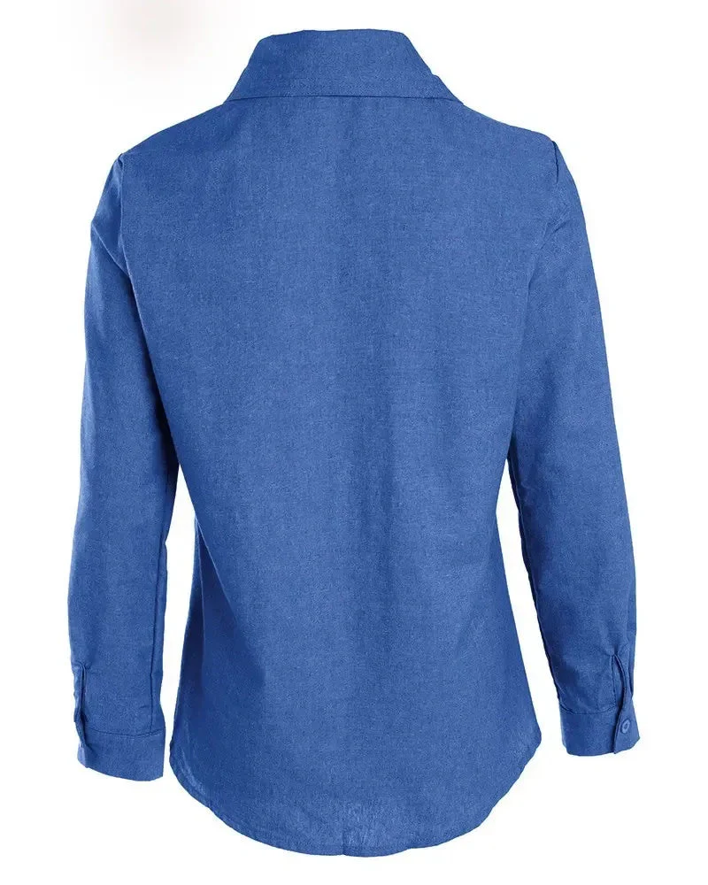 Deanwangkt - Long Sleeve Button Down Denim Shirt - Deanwangkt