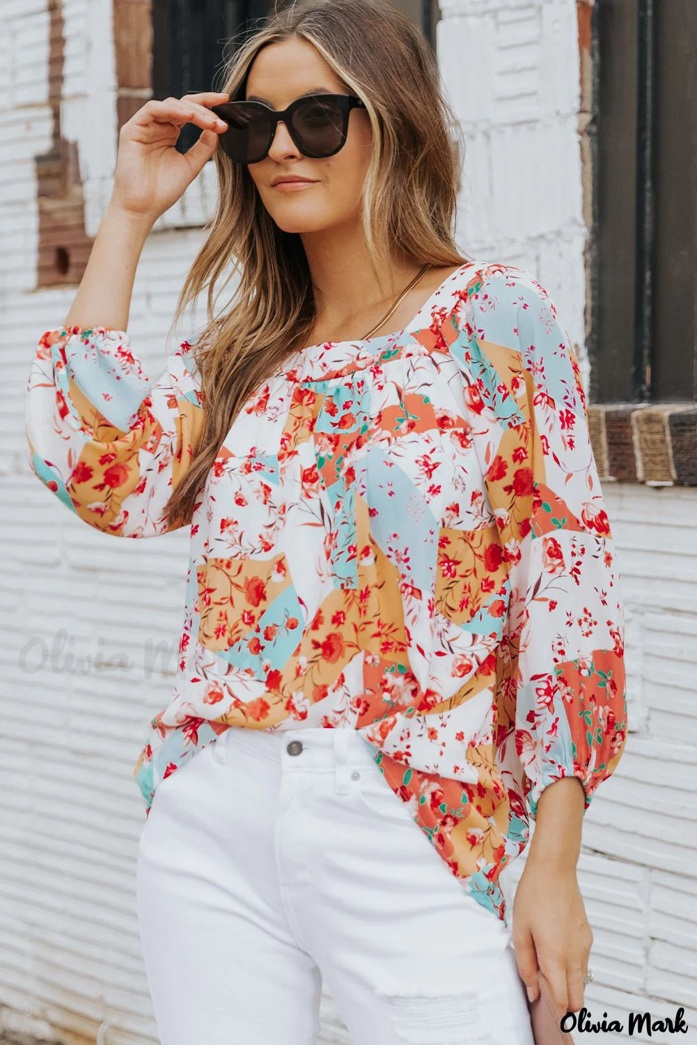 Deanwangkt - Palettes Multicolor Floral Print Blouse - Deanwangkt