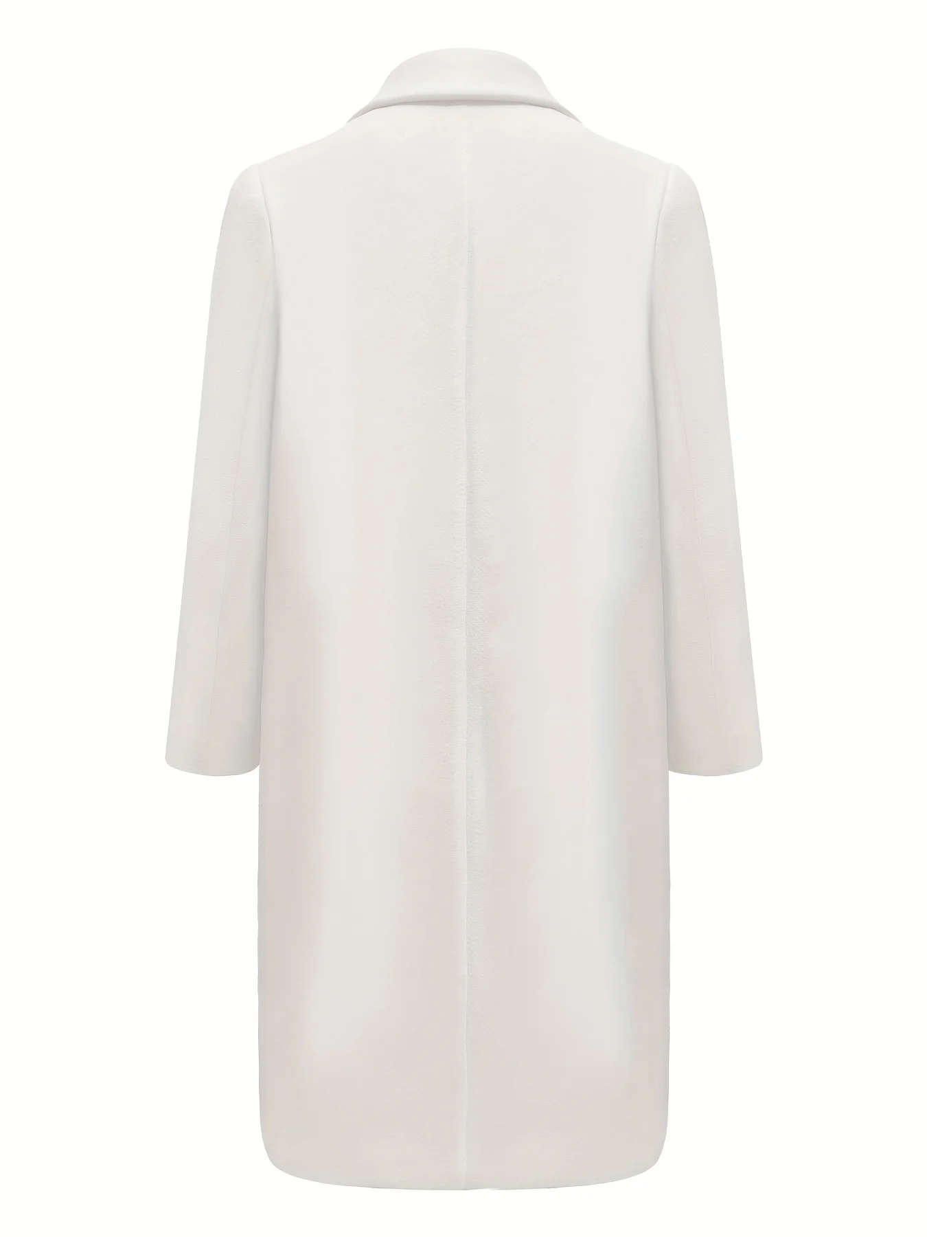 deanwangkt-1  Single Breasted Lapel Coat, Elegant Long Sleeve Mid Length Outerwear, Women's Clothing - Deanwangkt