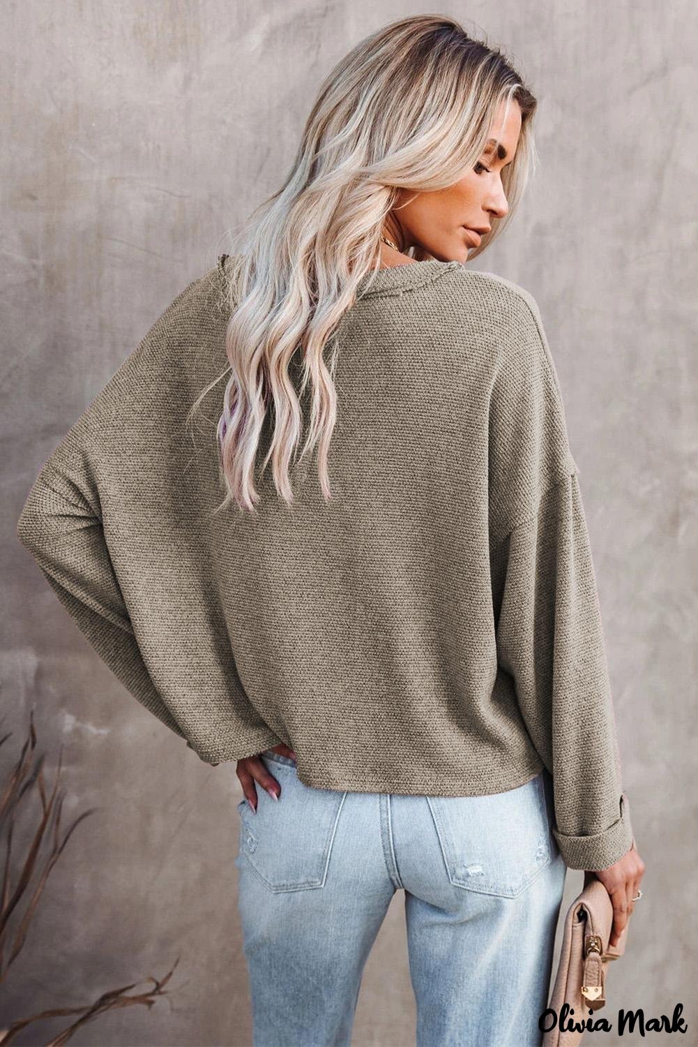 Deanwangkt - Loose buttoned khaki long sleeve shirt - Deanwangkt