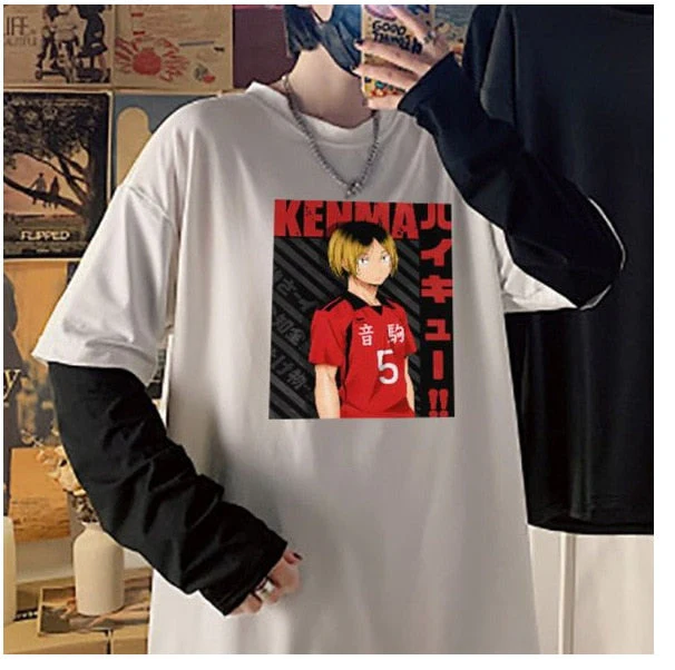 Black Friday Sales Rainbow Sleeve Harajuku T-Shirt Women's Stitching Long Sleeve T-Shirt Stripe Printing O-Neck Chic Tops Deanwangkt Summer Streetwear - Deanwangkt