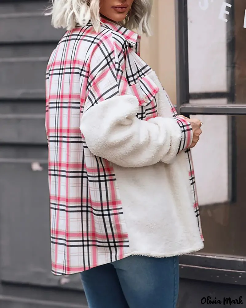 Deanwangkt - Checked jacket with patch pocket and button - Deanwangkt