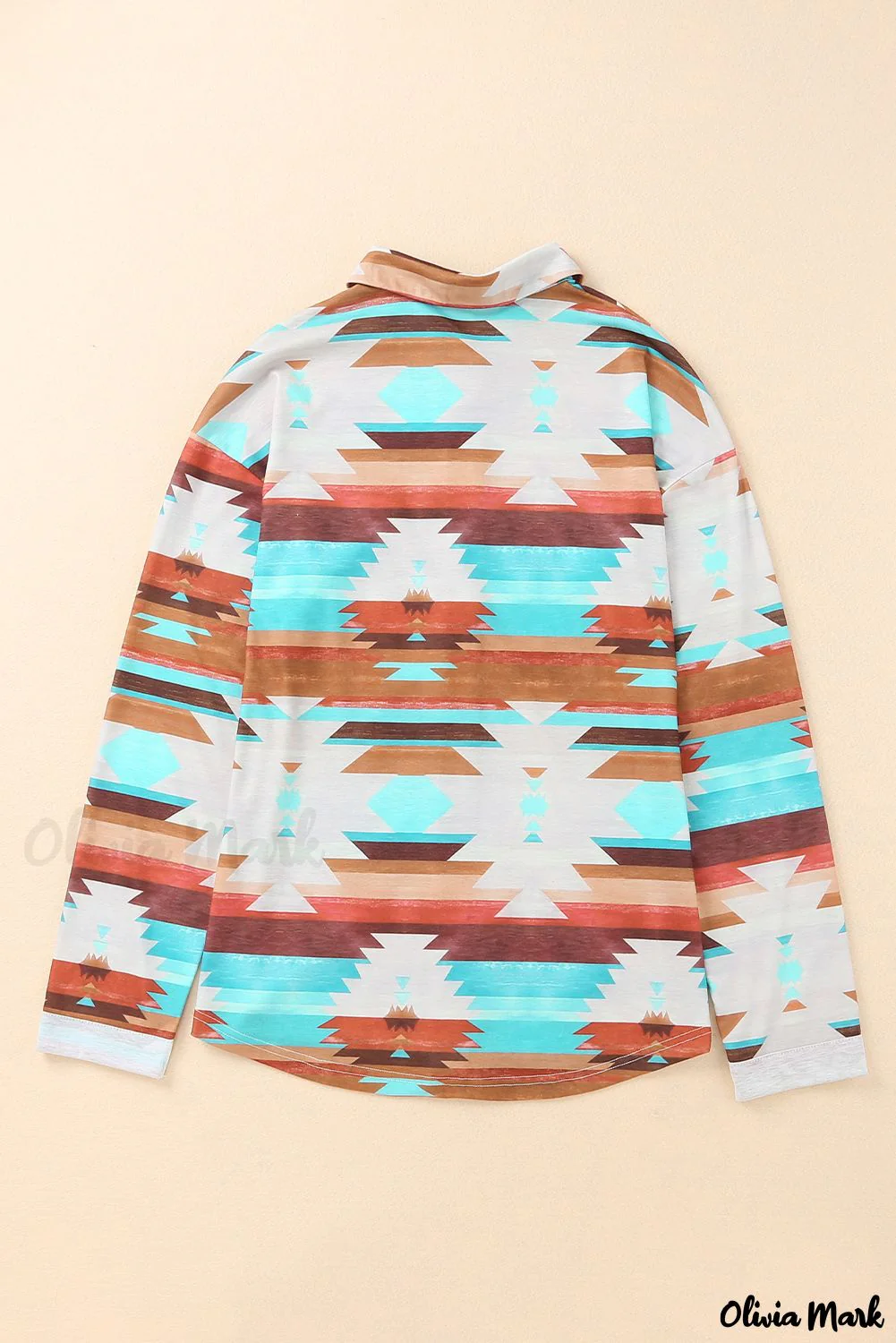 Deanwangkt - Multicolor Aztec Print Long Sleeve Shirt With Button Chest Pocket - Deanwangkt