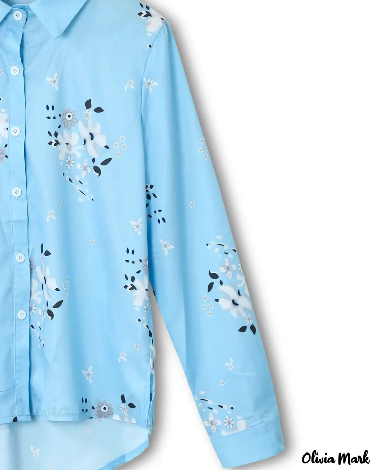 Deanwangkt - Floral Print Long Sleeve Casual Shirt - Deanwangkt