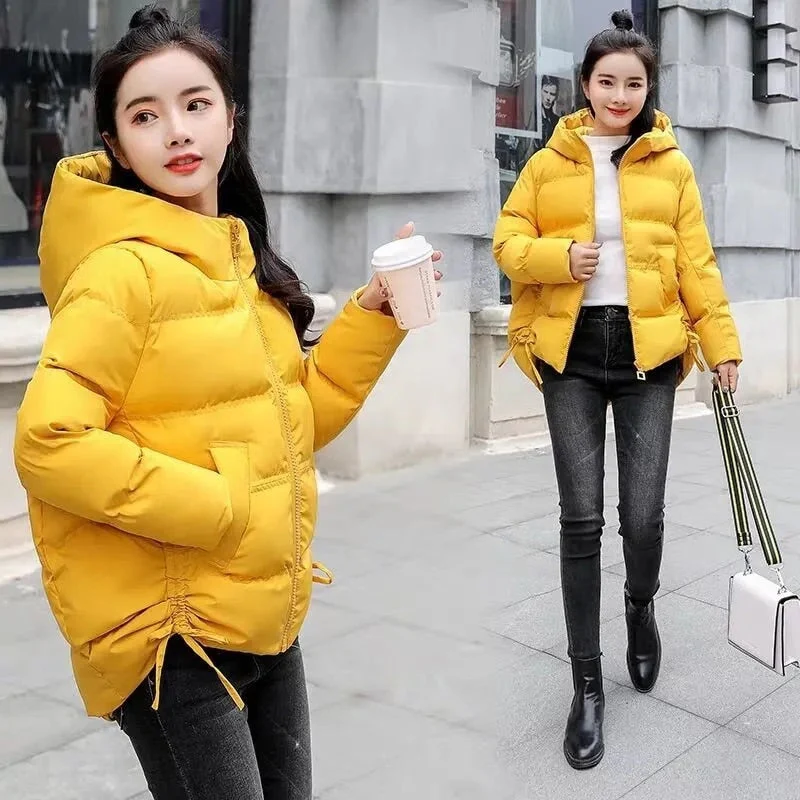 Christmas Gift Deanwangkt New Women's Coats Parkas Winter Jacket Fashion Hooded Bread Service Jackets Thick Warm Cotton Padded Parka Female Outwear - Deanwangkt