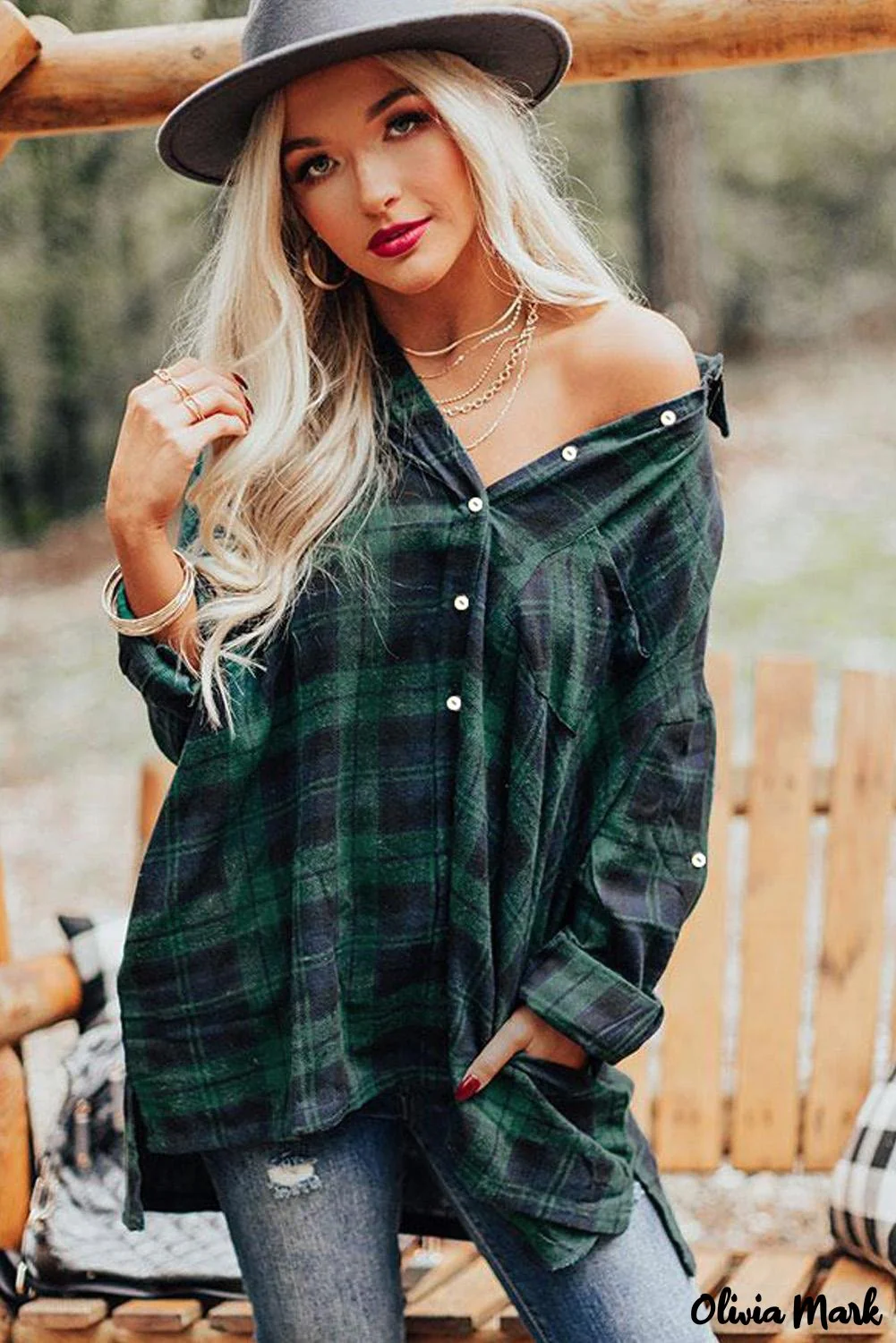Deanwangkt - Green Check Loose Fit Boyfriend Shirt - Deanwangkt