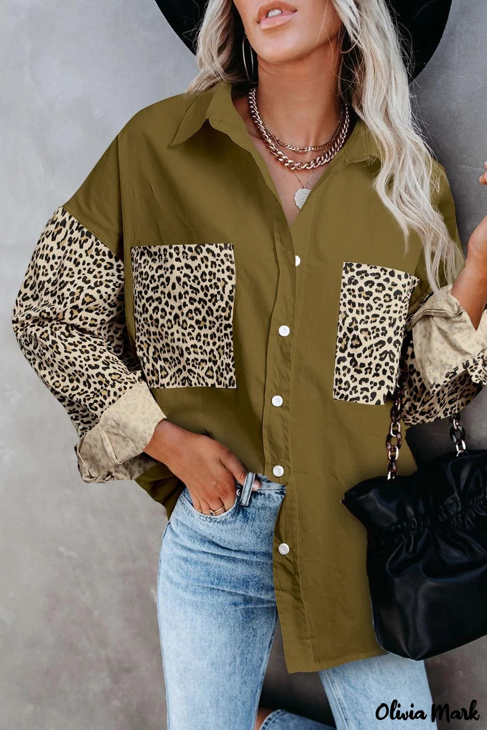 Deanwangkt - Patchwork Drop Shoulder Long Sleeve Shirt - Deanwangkt