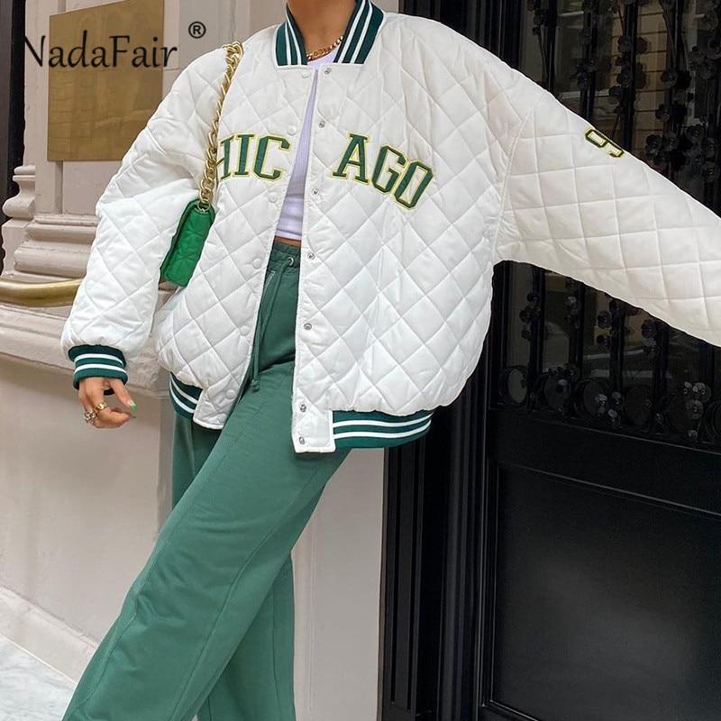 Autumn Long Sleeve Winter Jackets Women Fashion Street Wear Cotton Zip Up Baseball Sport Coats Female Outfits Parkas-1104 - Deanwangkt