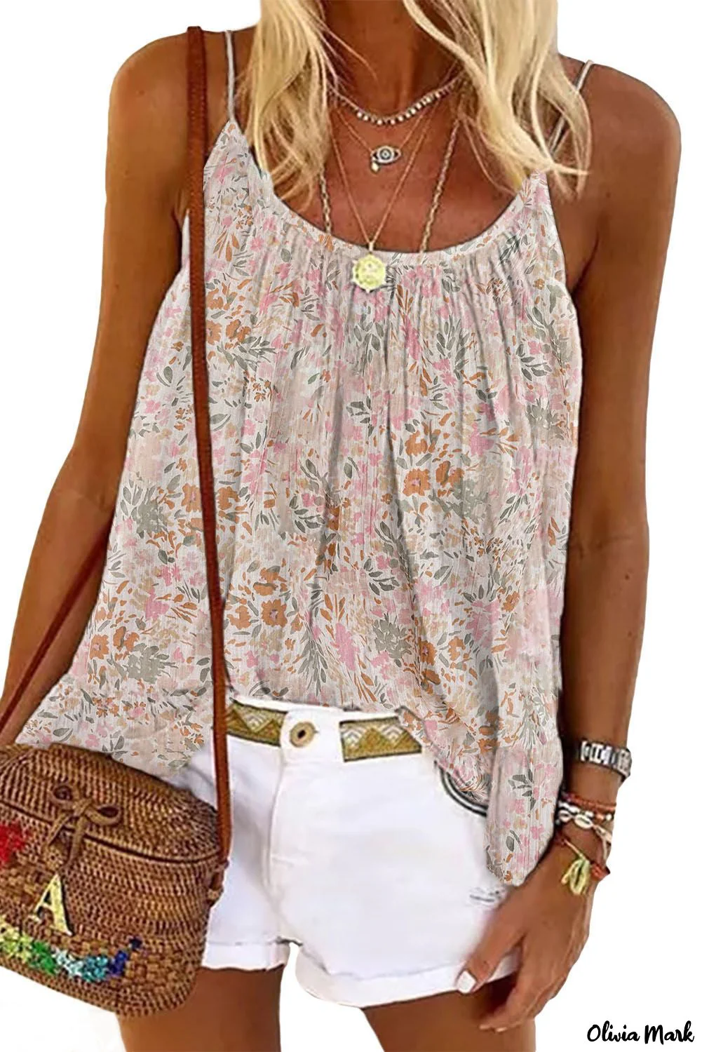 Deanwangkt - Floral Tie Neck Long Sleeve Crinkle Blouse - Deanwangkt