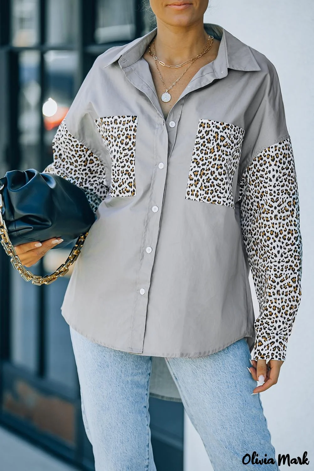 Deanwangkt - Patchwork Drop Shoulder Long Sleeve Shirt - Deanwangkt