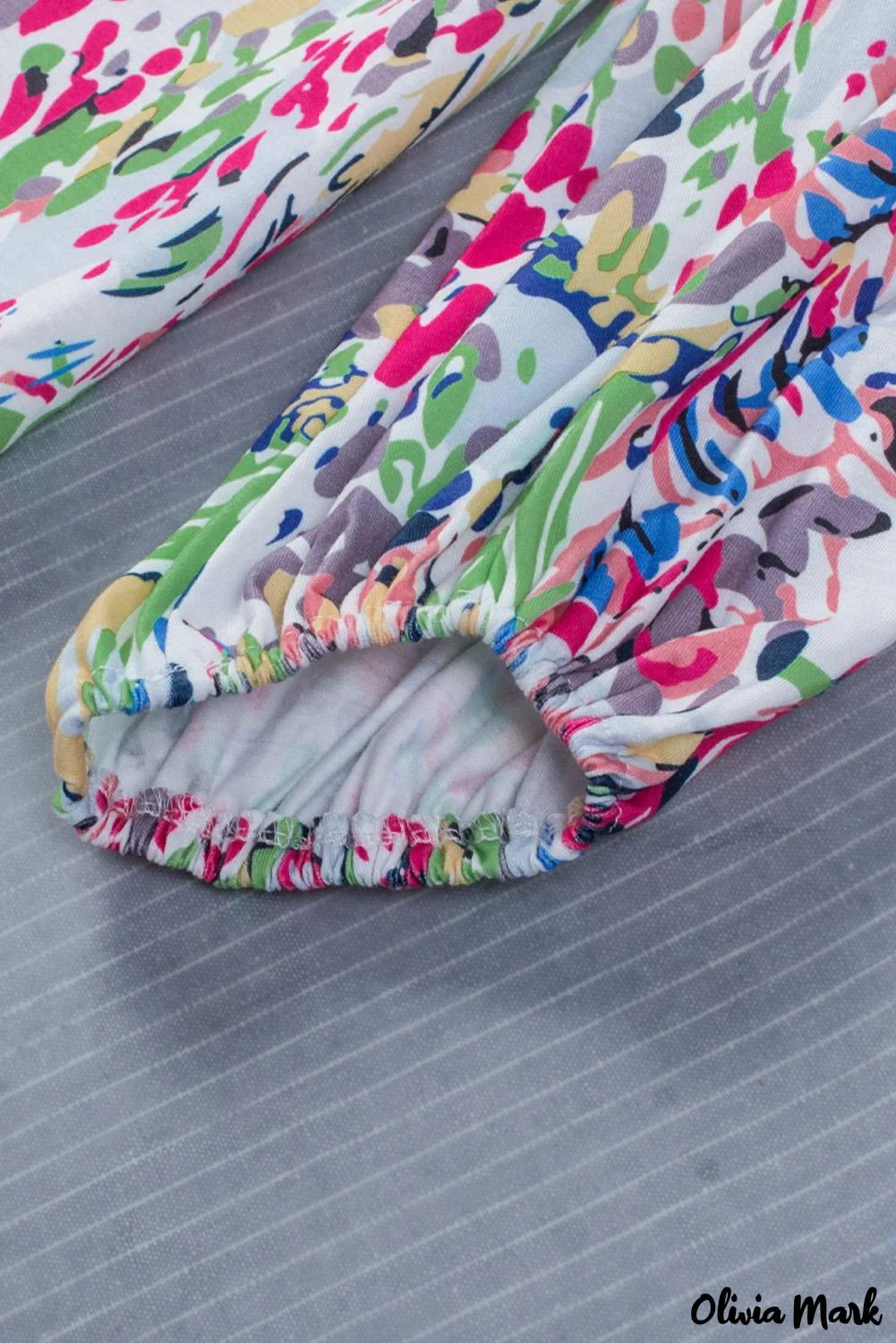 Deanwangkt - Green Floral Print Puff Sleeve Loose Blouse - Deanwangkt