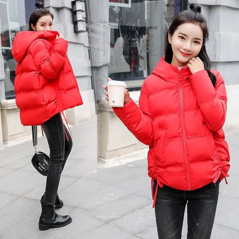 Christmas Gift Deanwangkt New Women's Coats Parkas Winter Jacket Fashion Hooded Bread Service Jackets Thick Warm Cotton Padded Parka Female Outwear - Deanwangkt