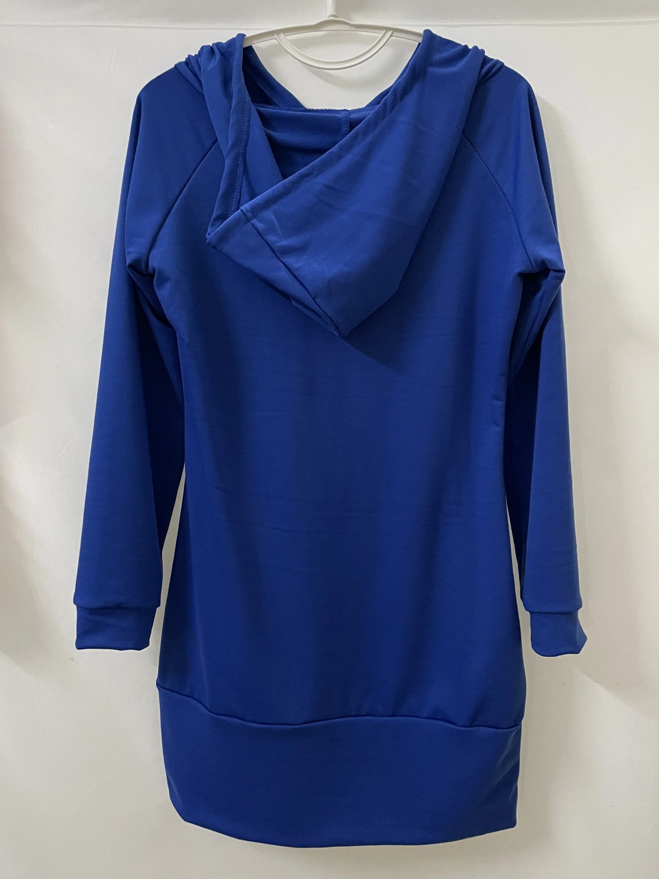 deanwangkt-1  Zipper Drawstring Hoodies, Casual Solid Long Sleeve Sweatshirt With Pockets, Women's Clothing - Deanwangkt