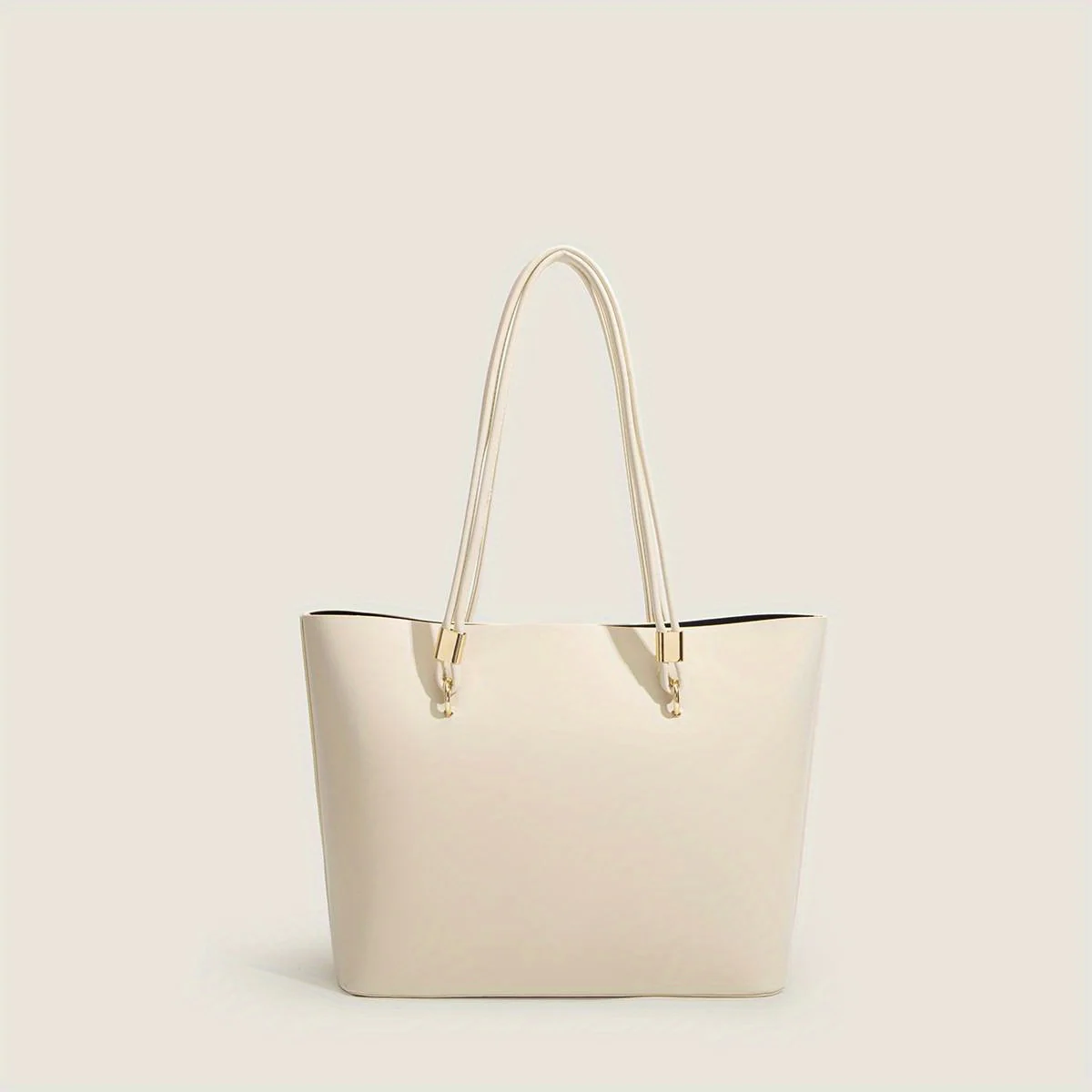 deanwangkt  Trendy Solid Color Tote Bag, Simple PU Leather Handbag, Large Capacity Shoulder Bag For Women - Deanwangkt