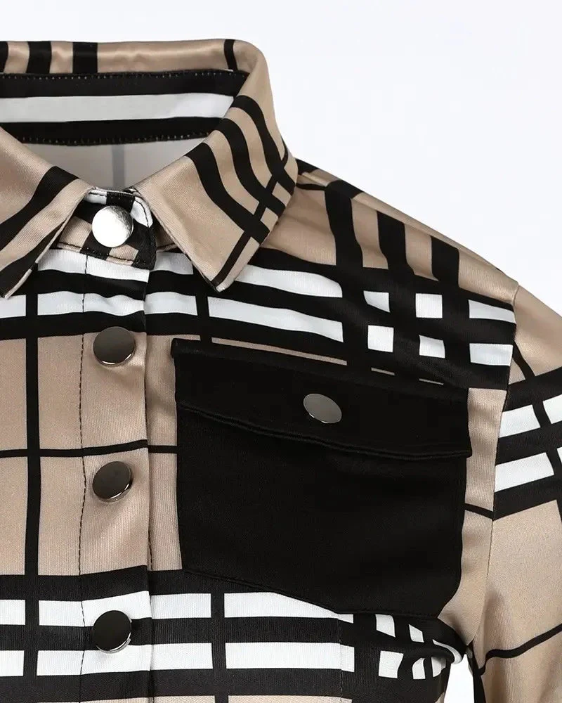 Deanwangkt - Plaid button-up shirt with flap pocket - Deanwangkt