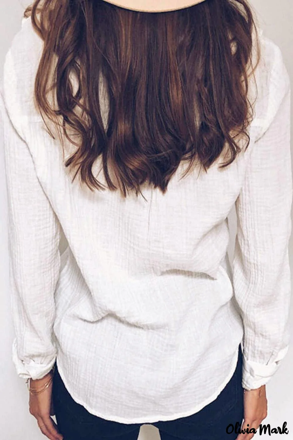 Deanwangkt - White Ruffle Crinkle Long Sleeve Shirt - Deanwangkt