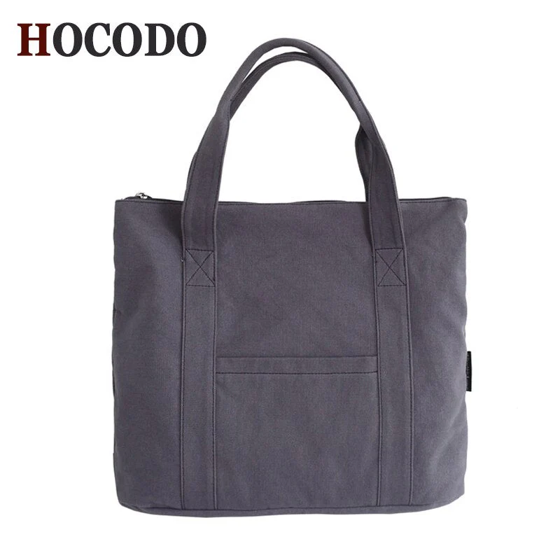 Back To College Deanwangkt Large Capacity Girl Shoulder Bag Canvas Hand Bucket Bag Female Solid Color Tote Bag Unisex Multi Function Travel Backpack - Deanwangkt