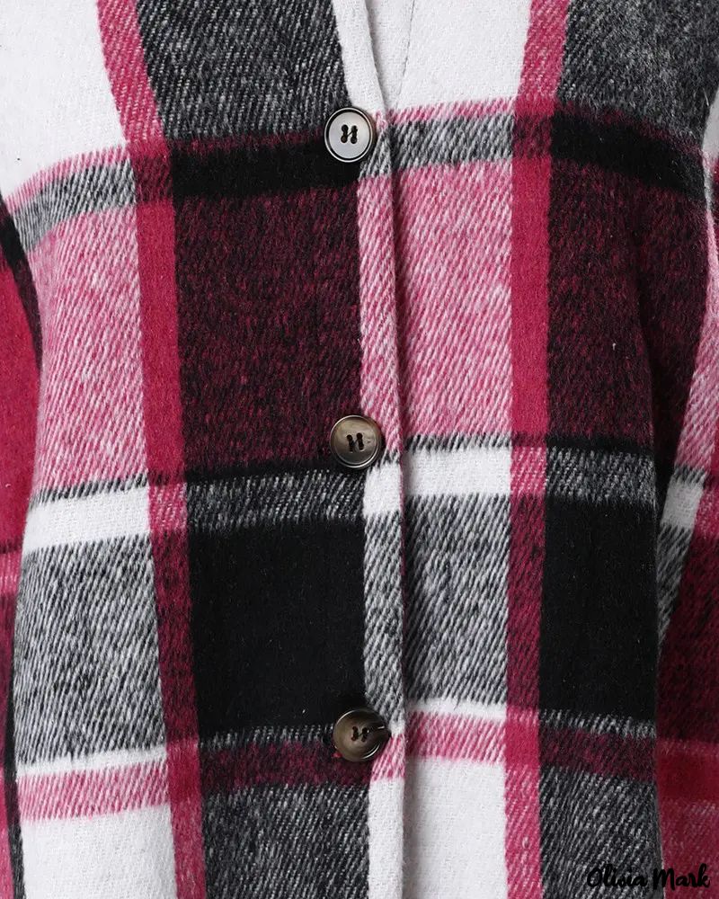 Deanwangkt - Plaid Print Long Sleeve Button-Up Shirt - Deanwangkt
