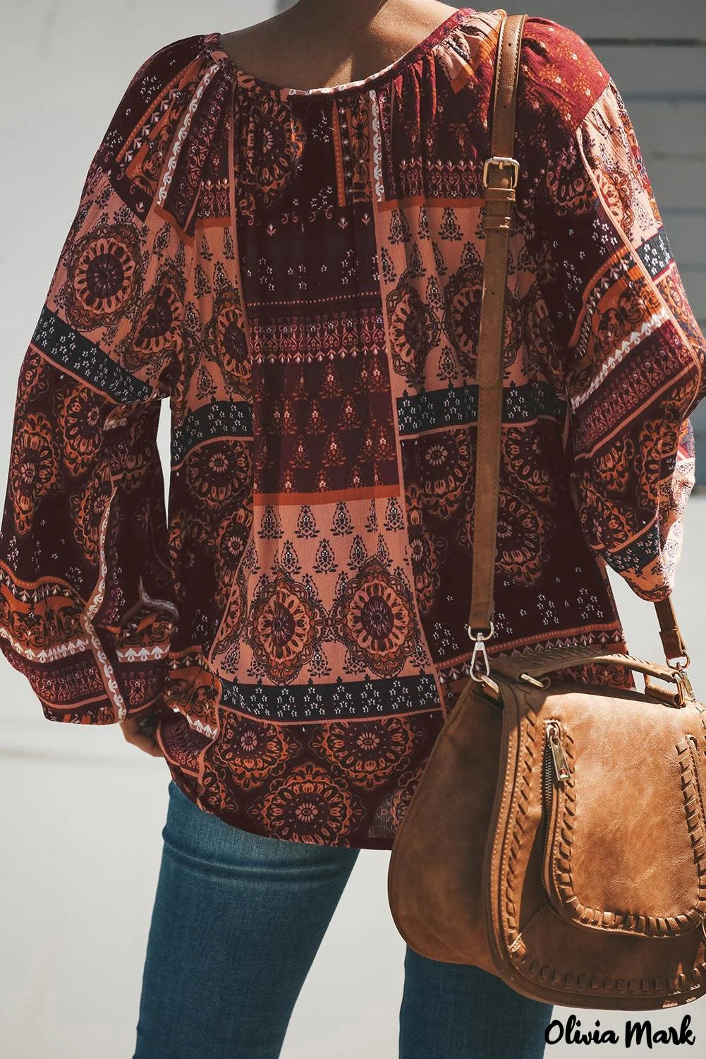 Deanwangkt - Multicolor Peasant Blouse With Floral Print - Deanwangkt