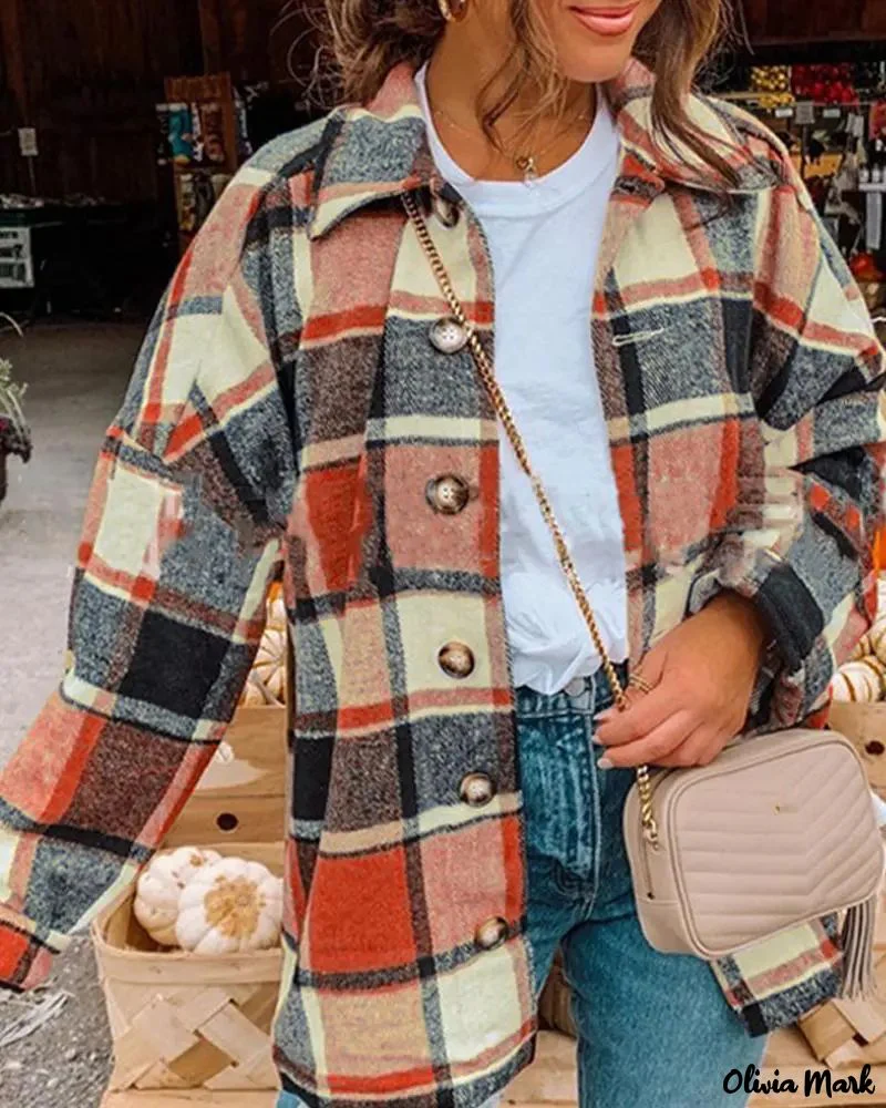 Deanwangkt - Loose Check Long Sleeve Shirt Coats - Deanwangkt