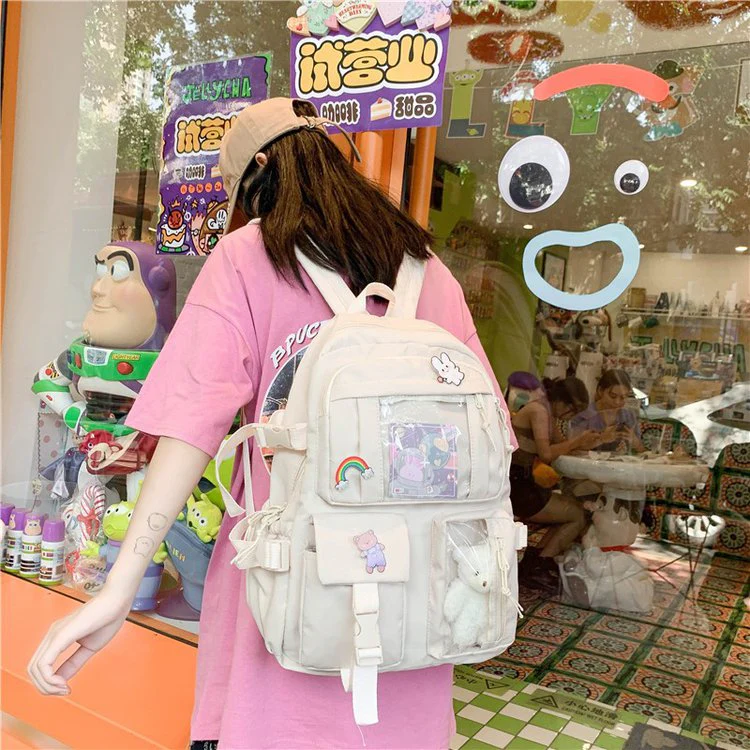 Back to school backpack Schoolbag Girl INS Korean Edition College Wind High Junior High Students SEN Department Of Girls Backpack - Deanwangkt