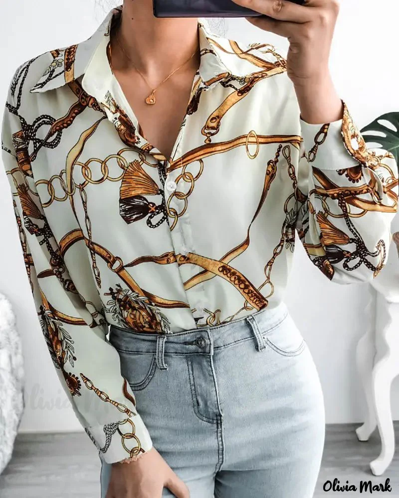 Deanwangkt - Scarf Print Long Sleeve Top - Deanwangkt