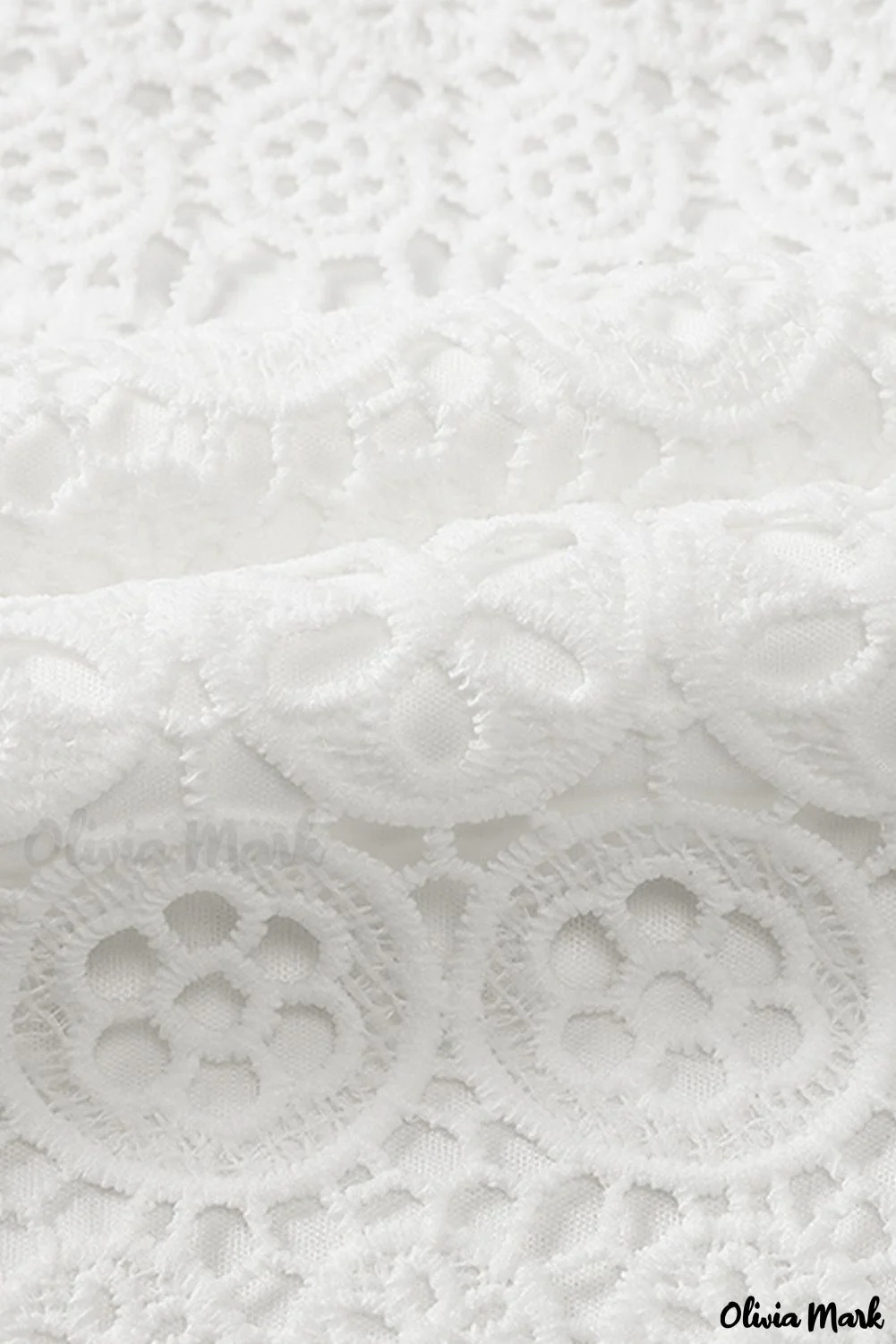 Deanwangkt - Beige Contrast Lace Hollow Out Long Sleeve Blouse - Deanwangkt