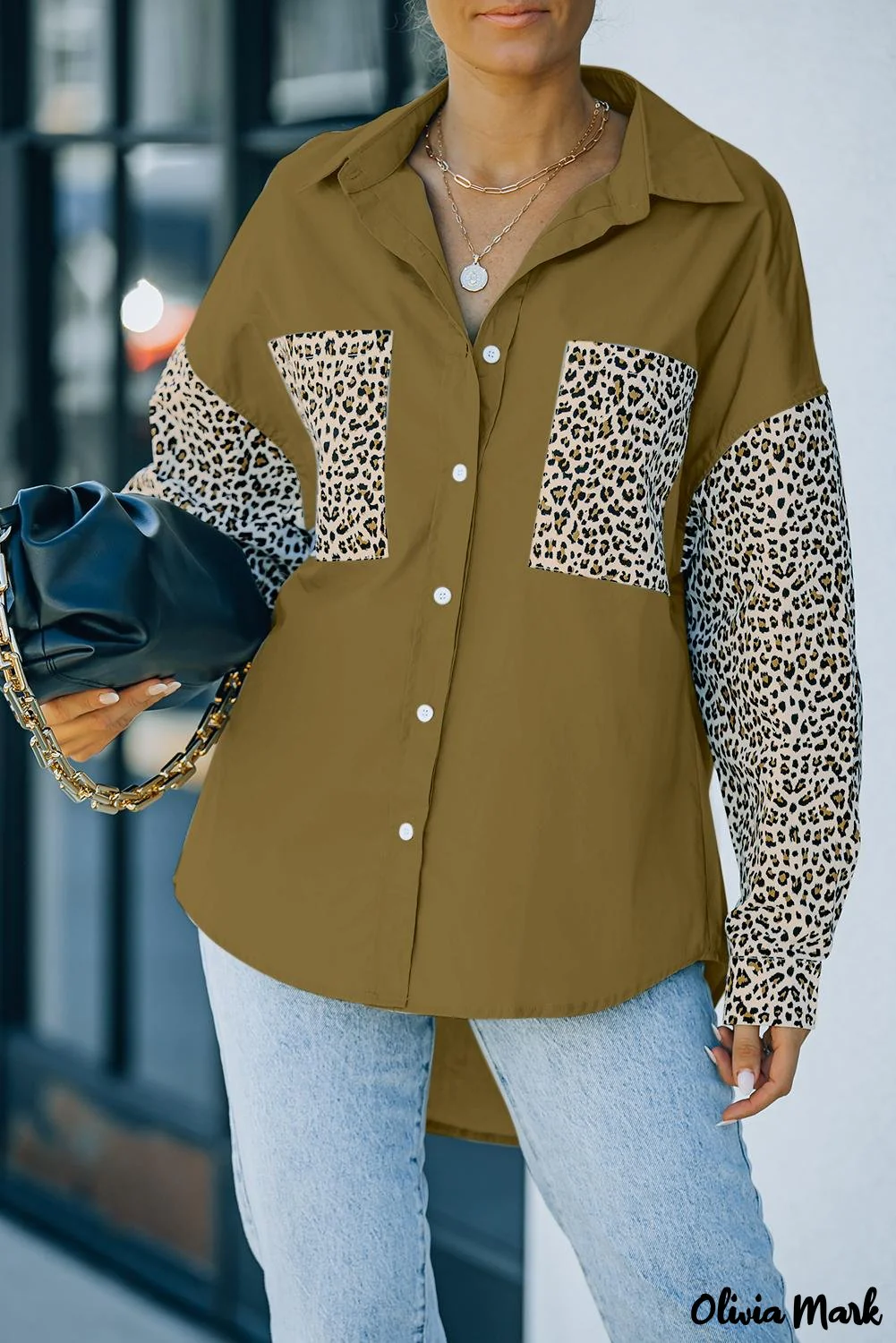 Deanwangkt - Patchwork Drop Shoulder Long Sleeve Shirt - Deanwangkt