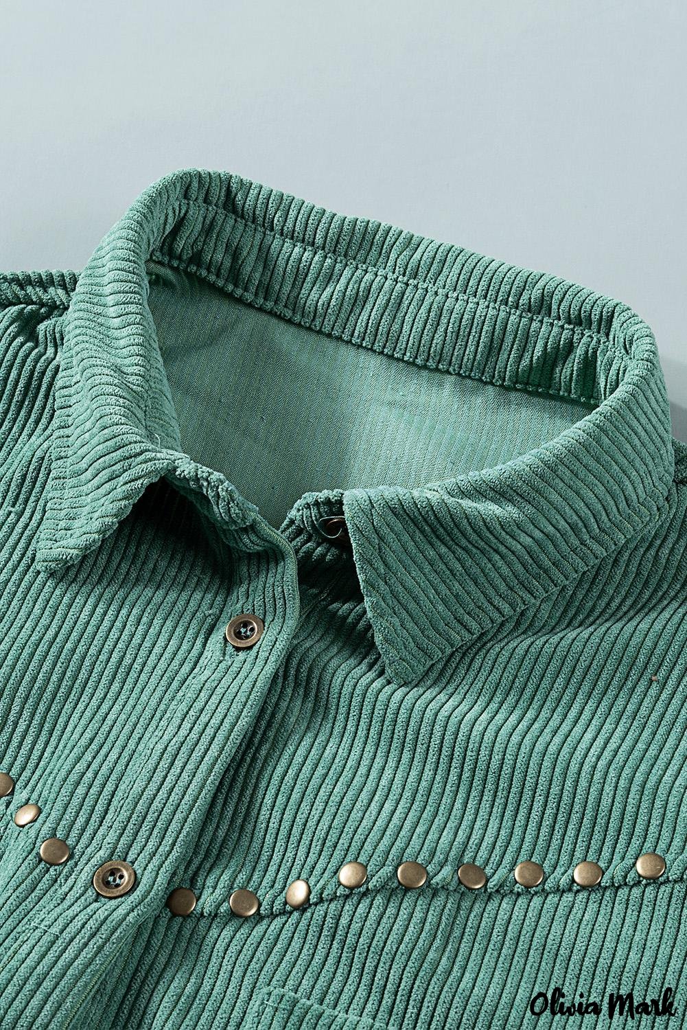 Deanwangkt - Beige corduroy buttoned long sleeve shirt with pockets - Deanwangkt