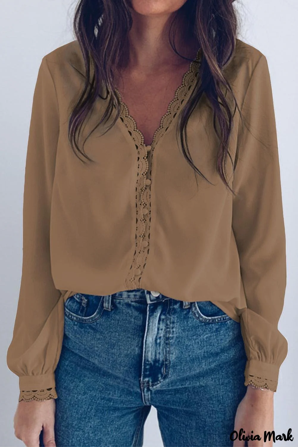 Deanwangkt - Black Crochet Lace Button Down Long Sleeve Shirt - Deanwangkt