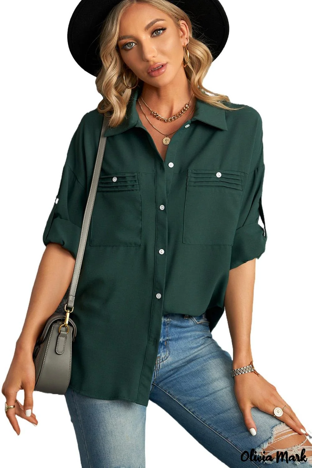 Deanwangkt - White buttoned shirt with long sleeves and plain pocket - Deanwangkt