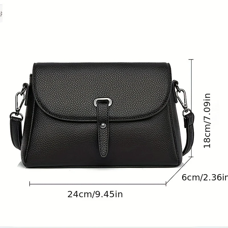 deanwangkt-1 Mini Genuine Leather Crossbody Bag, Vegan Classic Shoulder Bag, Women's Casual Handbag & Phone Purse - Deanwangkt