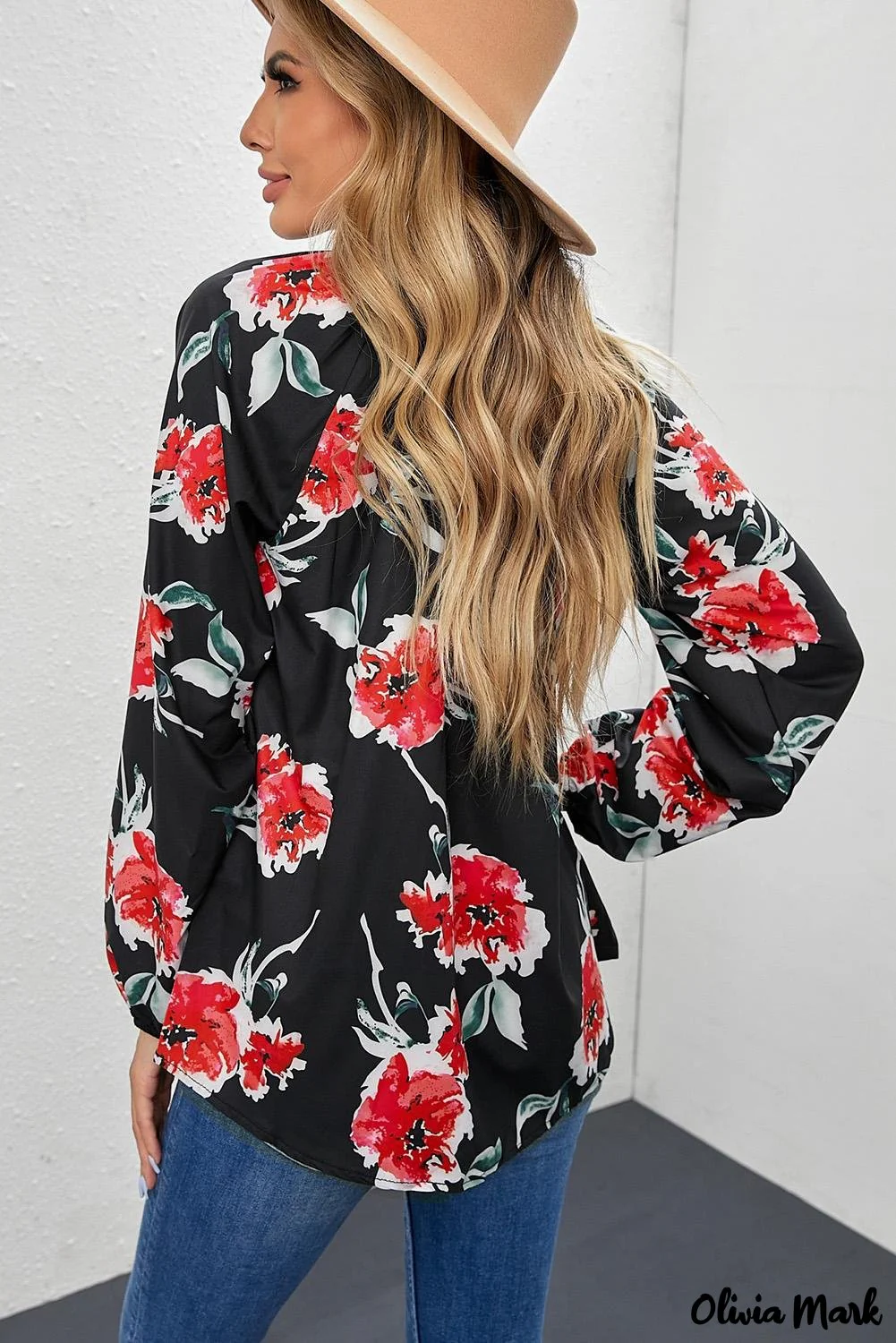 Deanwangkt - Multicolor Peasant Blouse With Floral Print - Deanwangkt