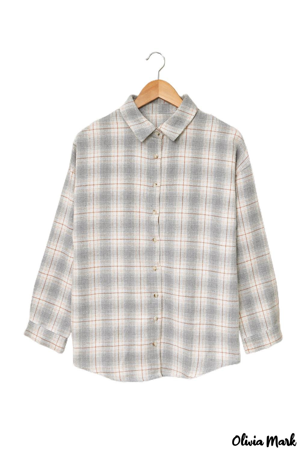 Deanwangkt - Turn-down Collar Button-Up Plaid Shirt - Deanwangkt