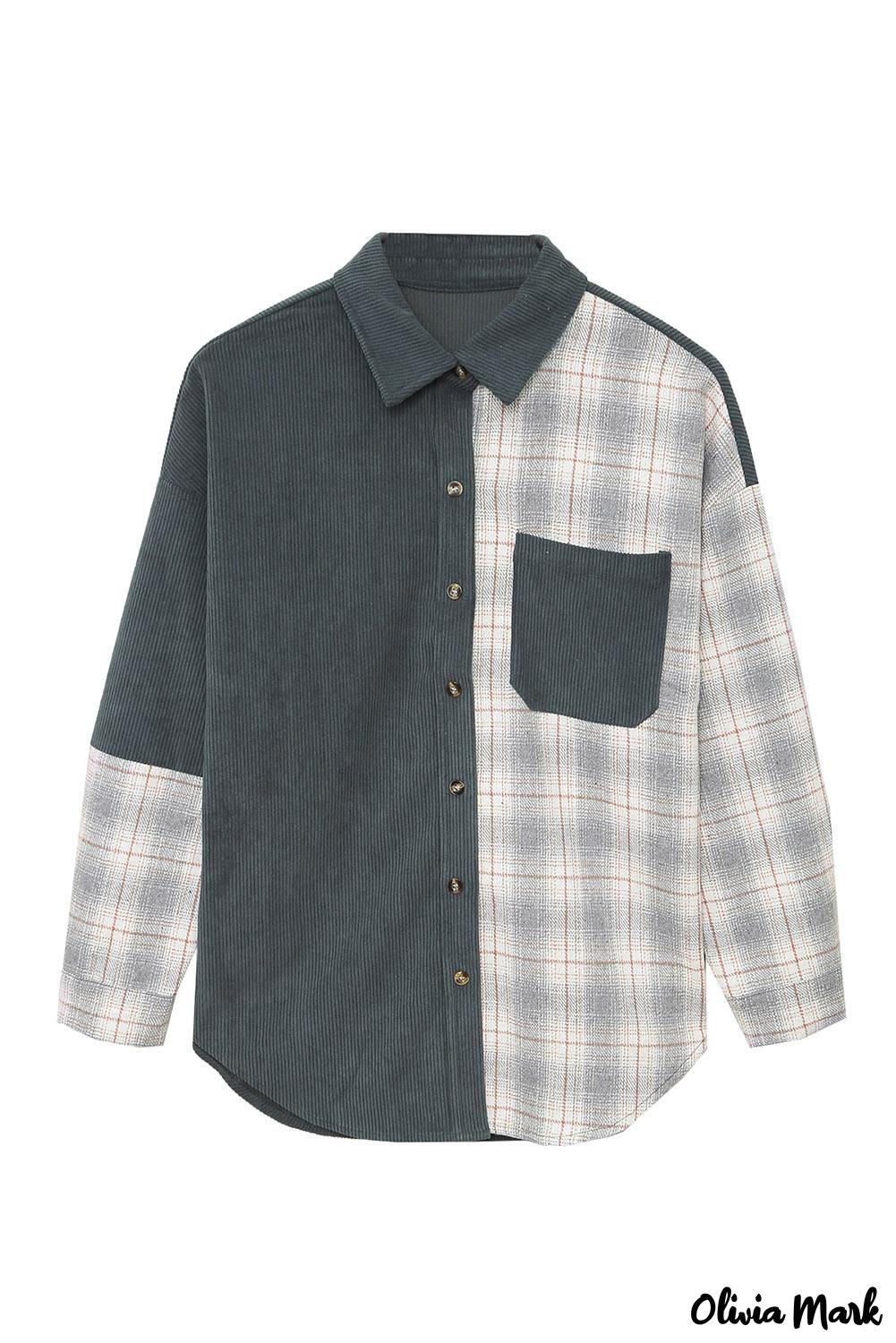 Deanwangkt - Oversized button-up shirt in checked corduroy - Deanwangkt