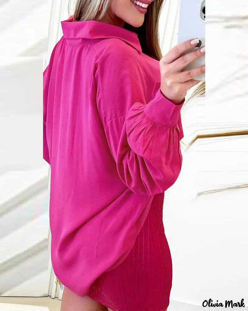 Deanwangkt - Long Sleeve Button Down Shirt with Low Hem - Deanwangkt