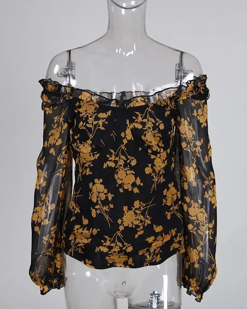 Deanwangkt - Floral off-the-shoulder top - Deanwangkt