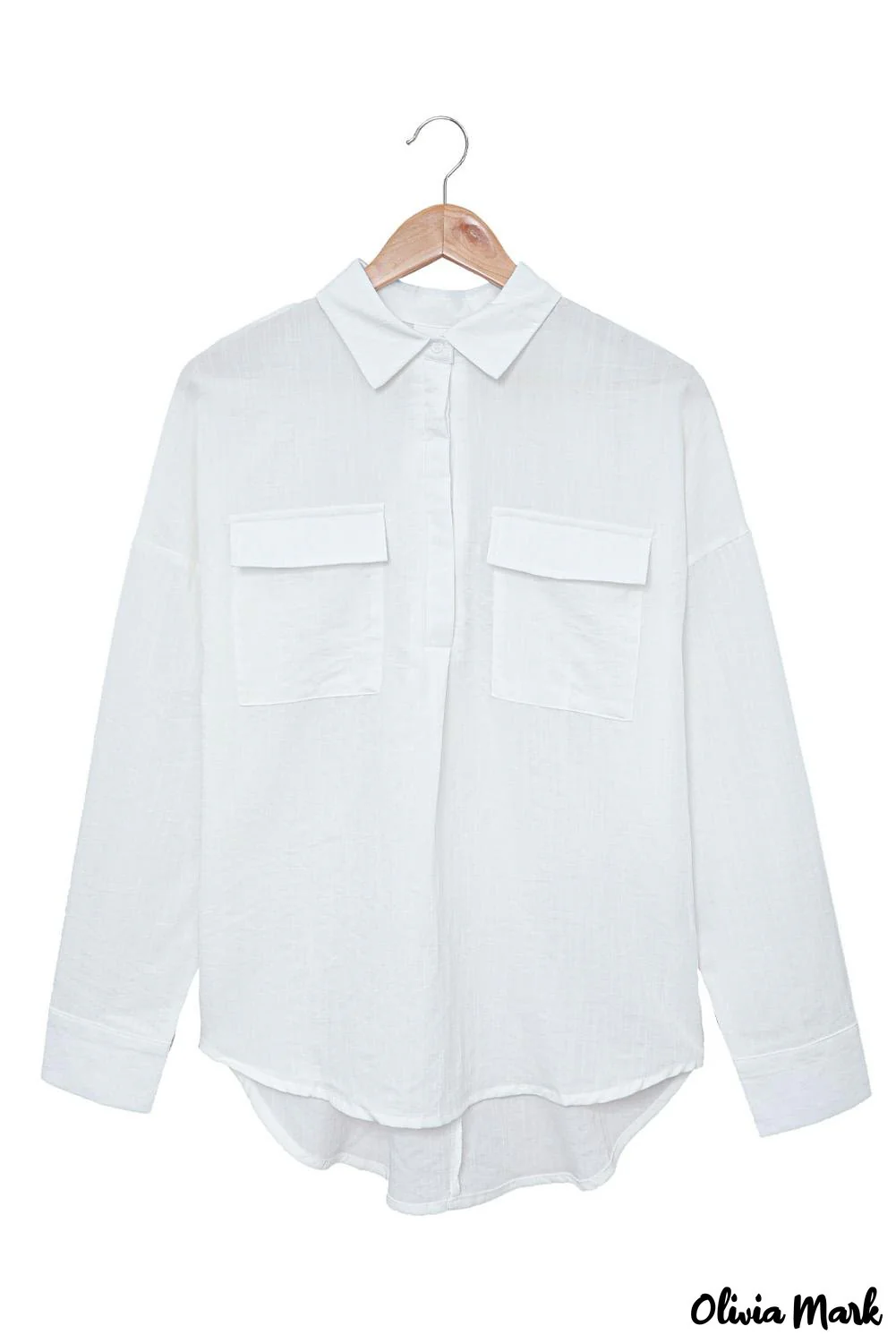 Deanwangkt - Khaki button down long sleeve shirt with pocket - Deanwangkt