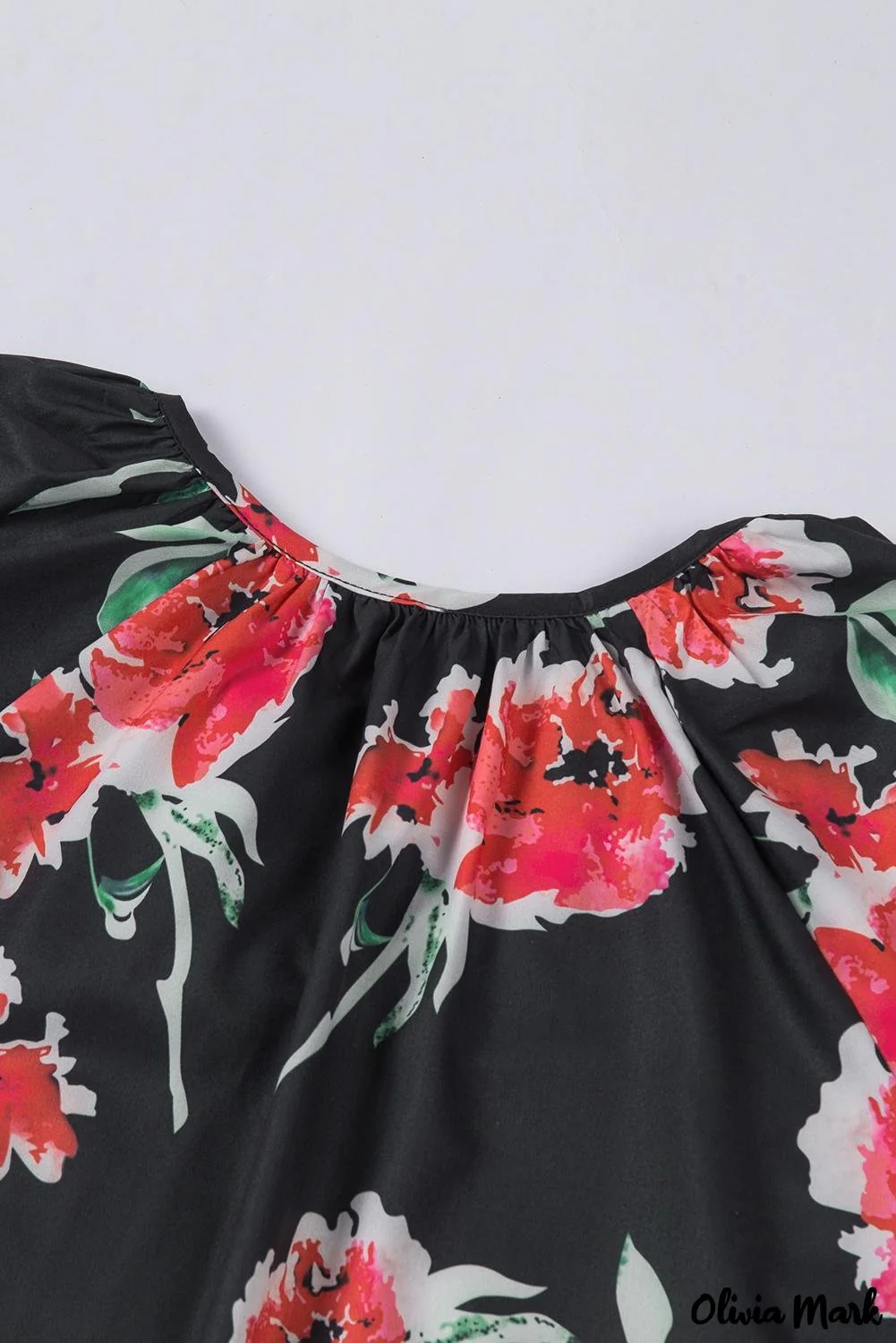 Deanwangkt - Multicolor Peasant Blouse With Floral Print - Deanwangkt