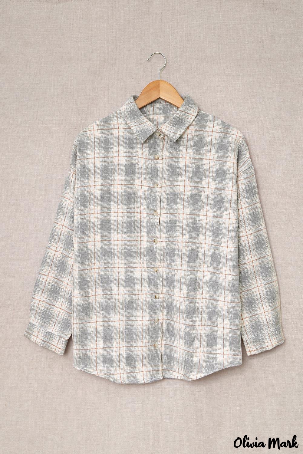 Deanwangkt - Turn-down Collar Button-Up Plaid Shirt - Deanwangkt
