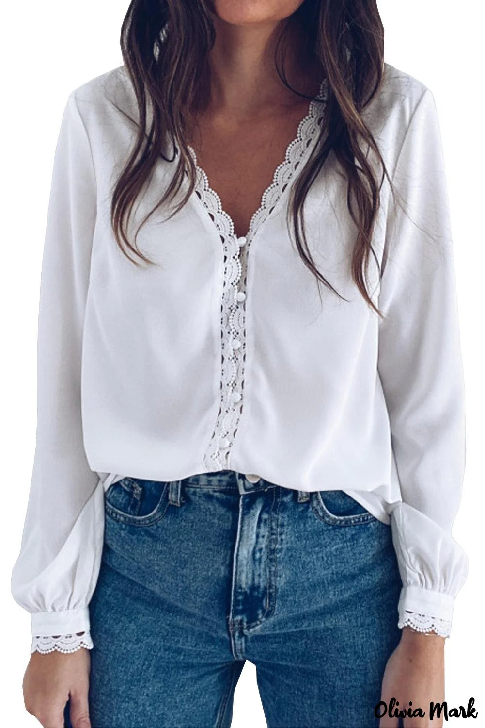 Deanwangkt - Black Crochet Lace Button Down Long Sleeve Shirt - Deanwangkt