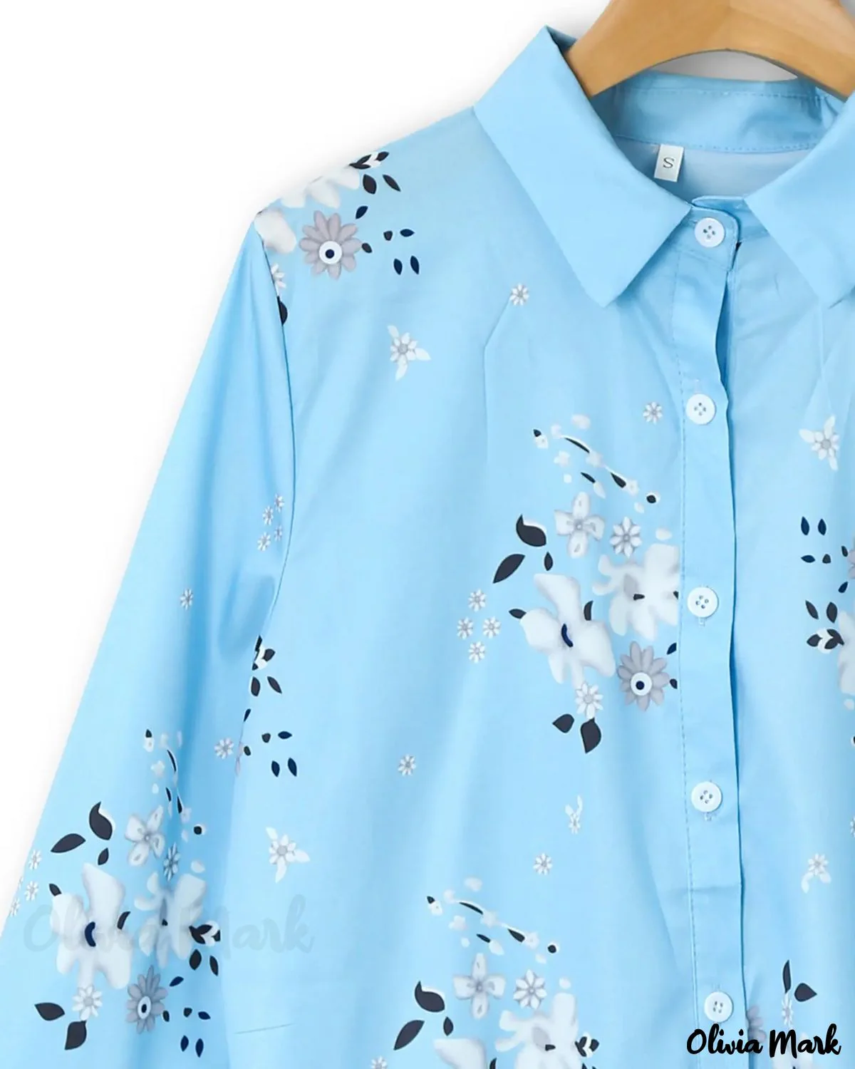 Deanwangkt - Floral Print Long Sleeve Casual Shirt - Deanwangkt