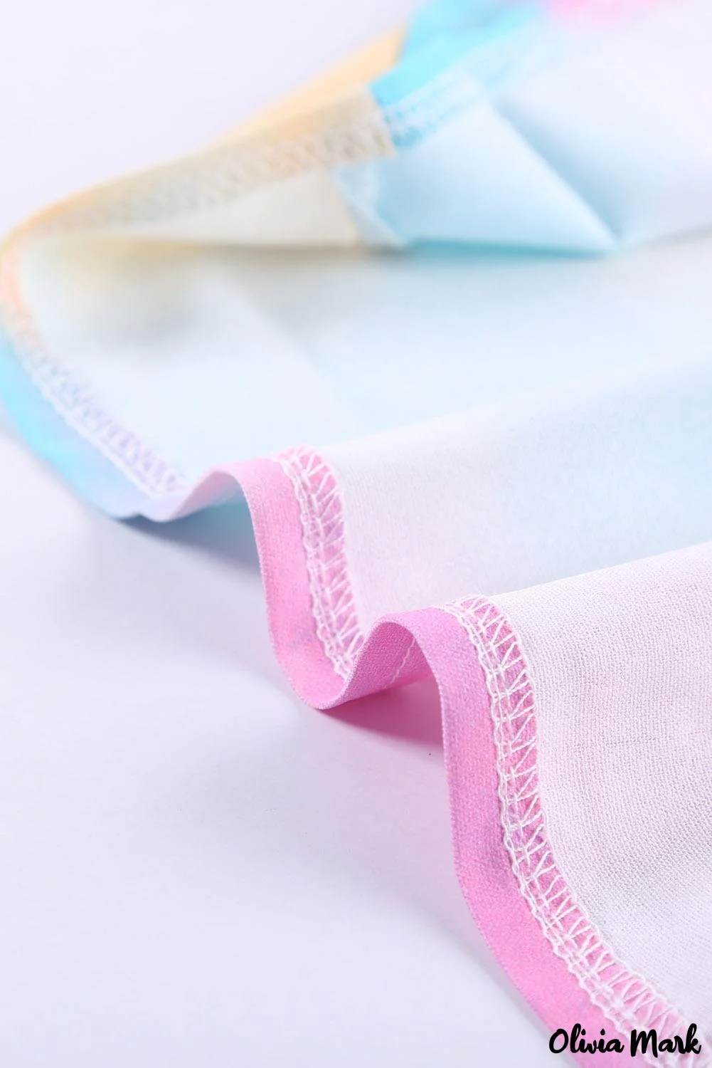 Deanwangkt - Blue Tie-Dye Long Sleeve V-Neck Blouse With Button Closure - Deanwangkt